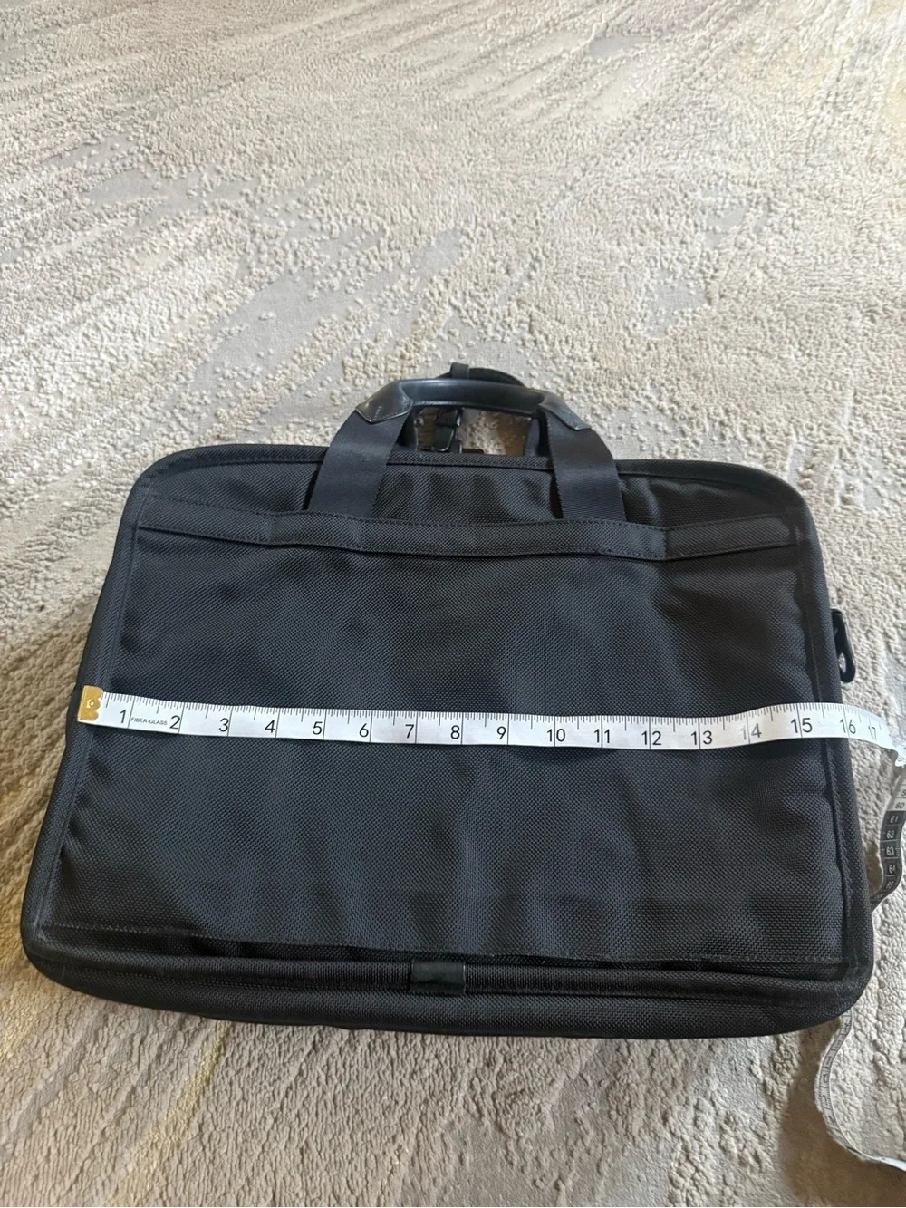 Tumi Alpha 2 T Pass Briefcase 26145DH Black Ballistic Nylon Bag Laptop Sleeve
